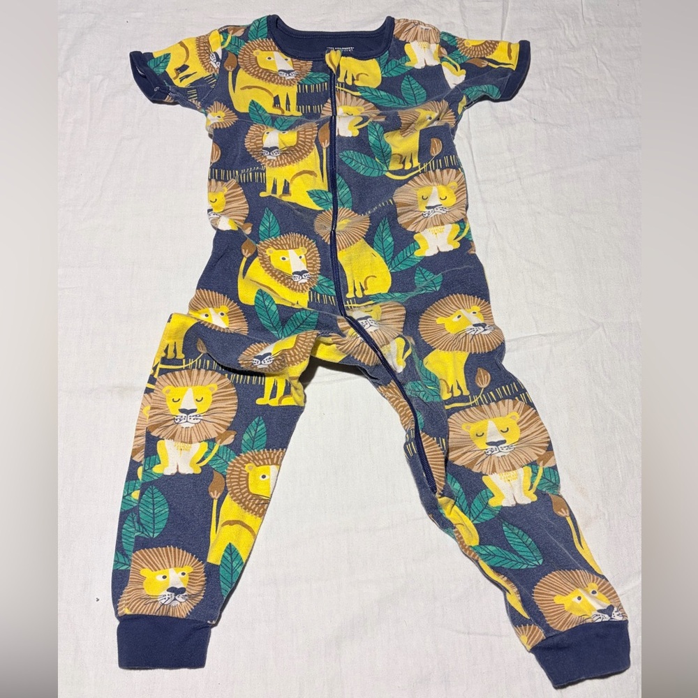 The Children's Place Blue and Yellow Lion Footie